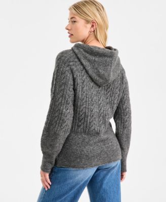 Women's Cozy Sweater Cable Hoodie