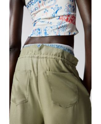 Women's Hybrid long pants with checks