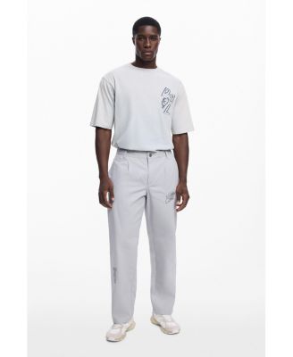 Men's Tailored long trousers with embroidery