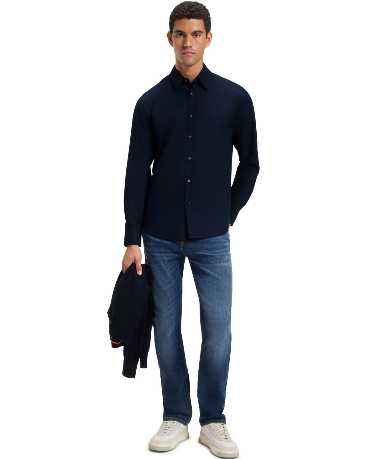 Boss by Hugo Men's Stretch-Cotton Regular-Fit Dress Shirt