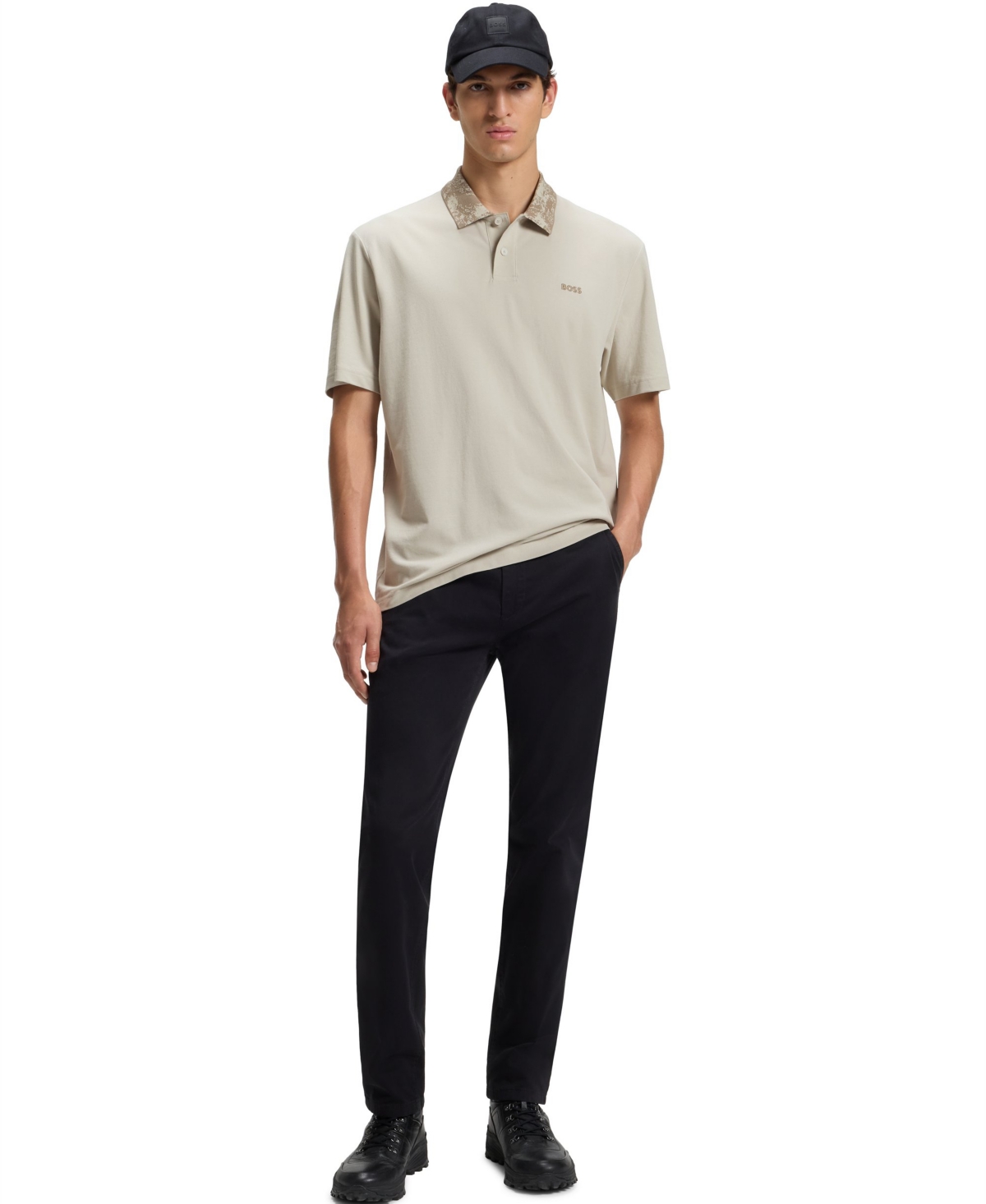 Hugo Boss Boss By  Men's Cotton Pique Relaxed-fit Polo Shirt In Neutral
