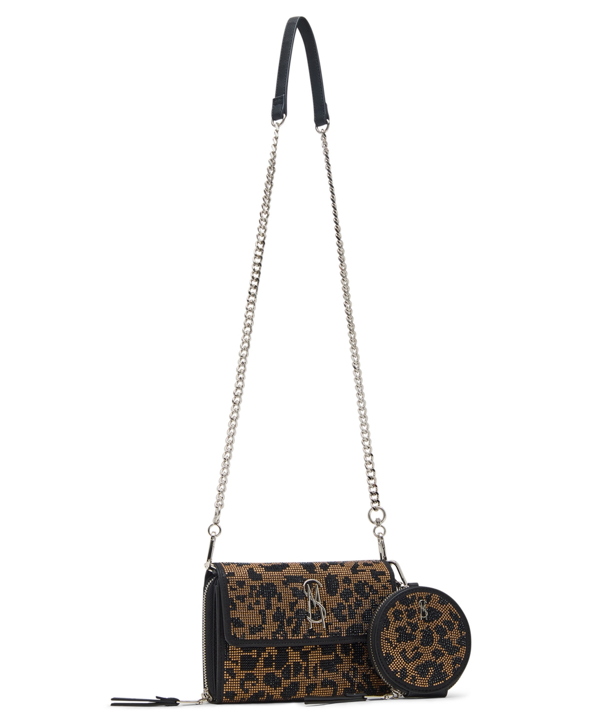 Steve Madden Boxed Embellished Carina Crossbody Wallet In Brown