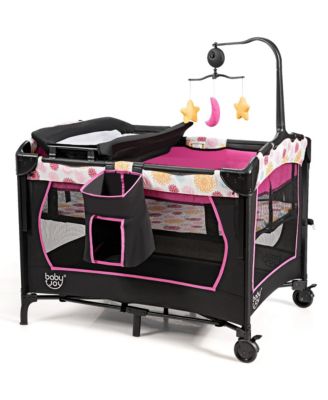 Baby Bedside Sleeper Portable Bassinet 4-in-1 Rolling Bassinet