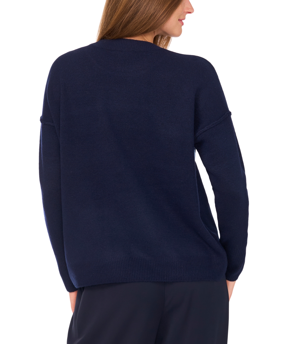 Vince Camuto Star Crewneck Sweater In Blue