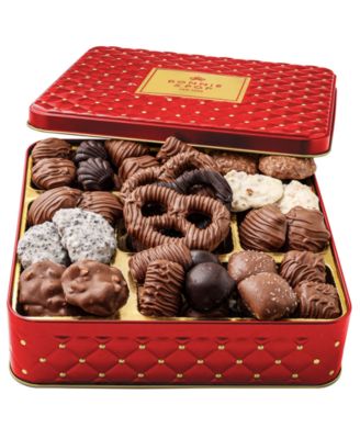 Bonnie & Pop - Christmas Chocolate Red Gift Tin, 28 Pieces