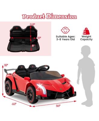 Licensed Lamborghini 4WD Kids Ride-on Sports Car 12V Battery Powered 2.4G Remote