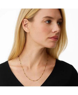 Onyx Beaded Link Necklace