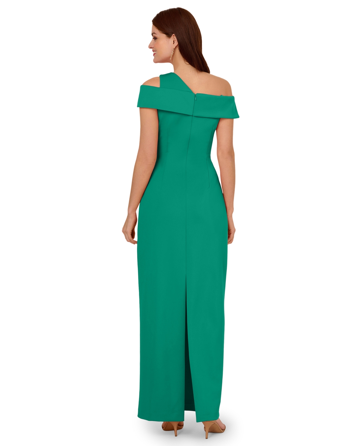 Adrianna Papell Women's Asymmetrical Ruched Gown