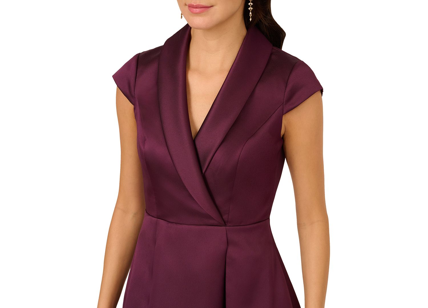 Women's Cap-Sleeve High-Low-Hem Dress