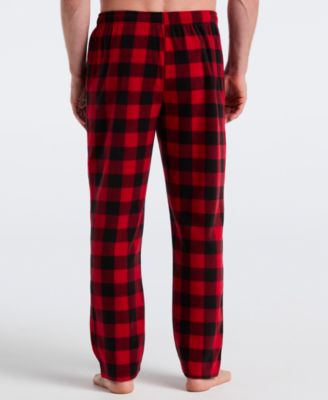 Men's Fleece Buffalo Plaid Print Sleep Pants