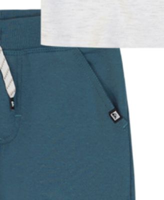 Toddler & Little Boys' 2T-7 Crewneck T-Shirt, Hooded Sweatshirt and Joggers, 3-Piece Set