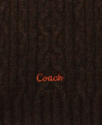 Women's Embroidered Cable-Knit Muffler Scarf