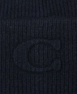 Women's Embossed C-Knit Beanie Hat