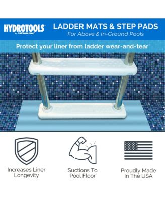 Hydrotools by Protective Ribbed Ladder Mat/In-Pool Step Pad, 9" x 36"