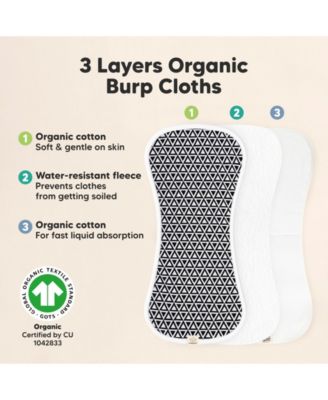 Kids 5pk Urban Burp Cloths, Organic Burping Cloth for Babies, Burp Rags