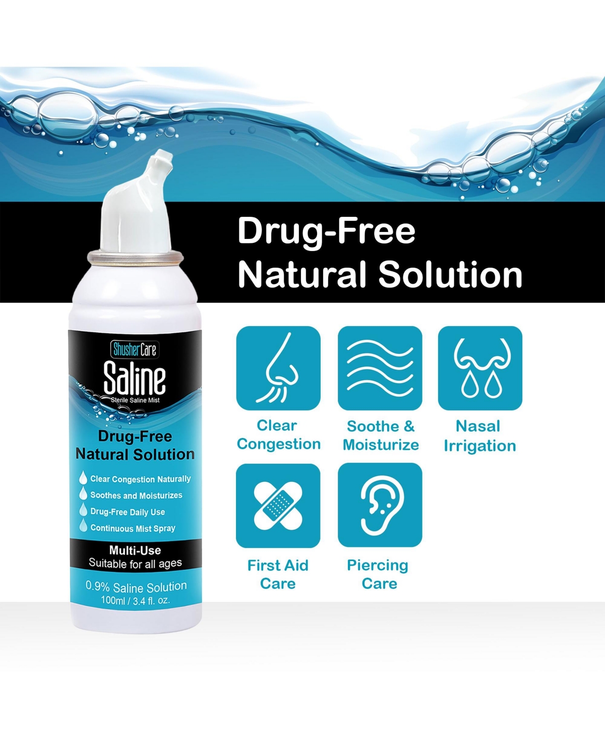 Baby Shusher Shusher Care Saline Spray 100 mL