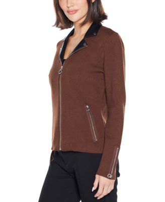 Women's Black Label Motorcycle Sweater Jacket