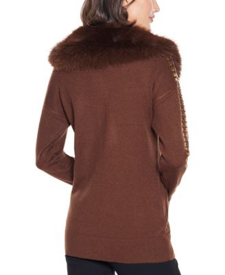 Women's Black Label  Embellished Collar Cardigan Sweater