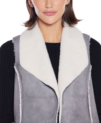 Women's Black Label  Sherpa-Trim Sweater Vest
