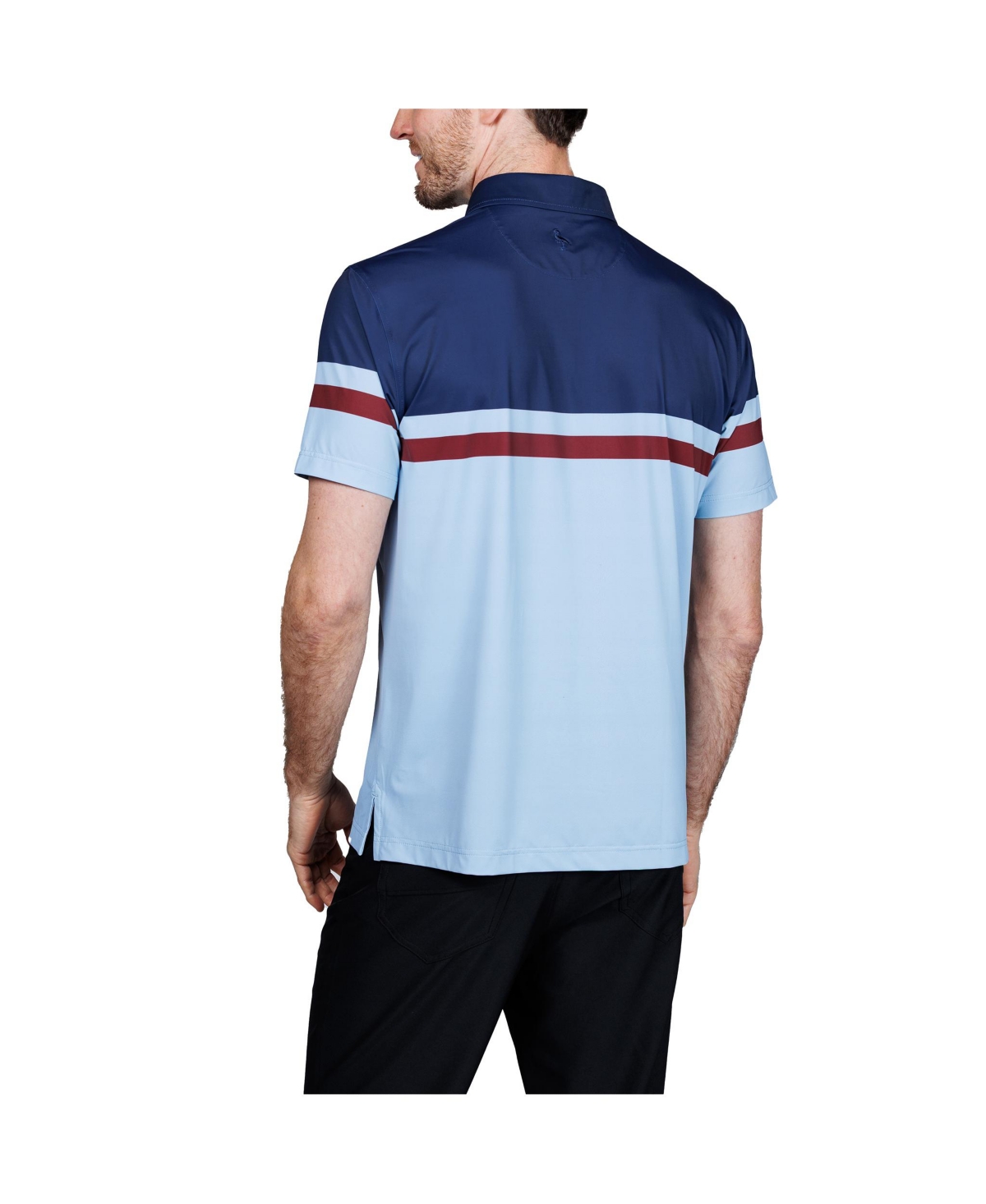 Tailorbyrd Engineered Stripe Performance Polo