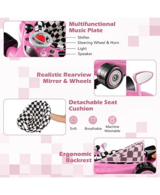 Toddler 4-in-1 Foldable Walker w/ 3-Level Adjustable Height Detachable Music Tray