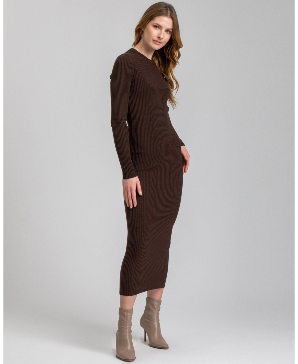 Pietro Brunelli Milano Women's Ribbed Stella Midi Dress