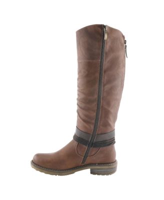 Mangie Tall  Boot with Extended Calf Zipper and Shock-Absorbing Sole