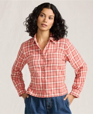 Women's Cropped Flannel Shirt