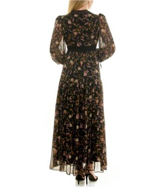 Women's Lace V-Neck Tiered Dress