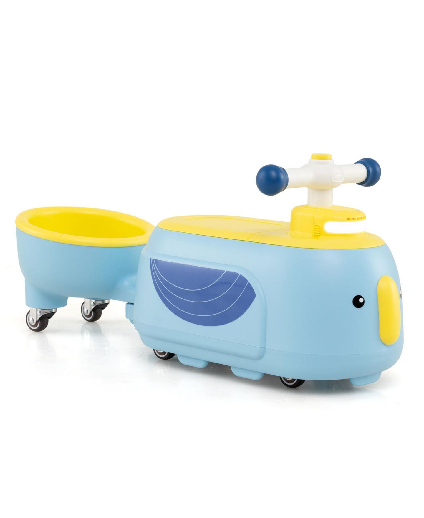 Детская игрушка Gymax 2-in-1 Wiggle Sliding Ride-On Toy, 55 lb. Capacity, Ages 12+ Months, цвет: Синий — фото 10