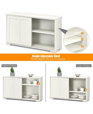 Kitchen Storage Cupboard Cabinet with Sliding Door