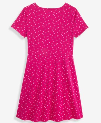 Girls' 5-20 Floral Print Short-Sleeves Dress, Macy's Exclusive
