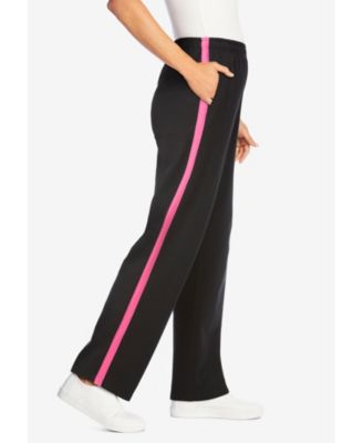 Women's Within Cotton French Terry Straight-Leg Pull-On Side-Stripe Pants