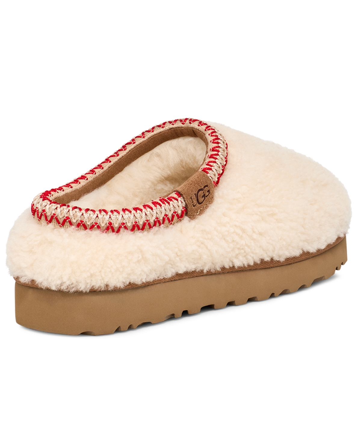 Ugg Tasman Maxi Curly Natural-coloured Slipper In Animal Print
