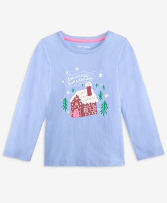 Epic Threads - Toddler Girls Gingerbread House Long-Sleeve T-Shirt