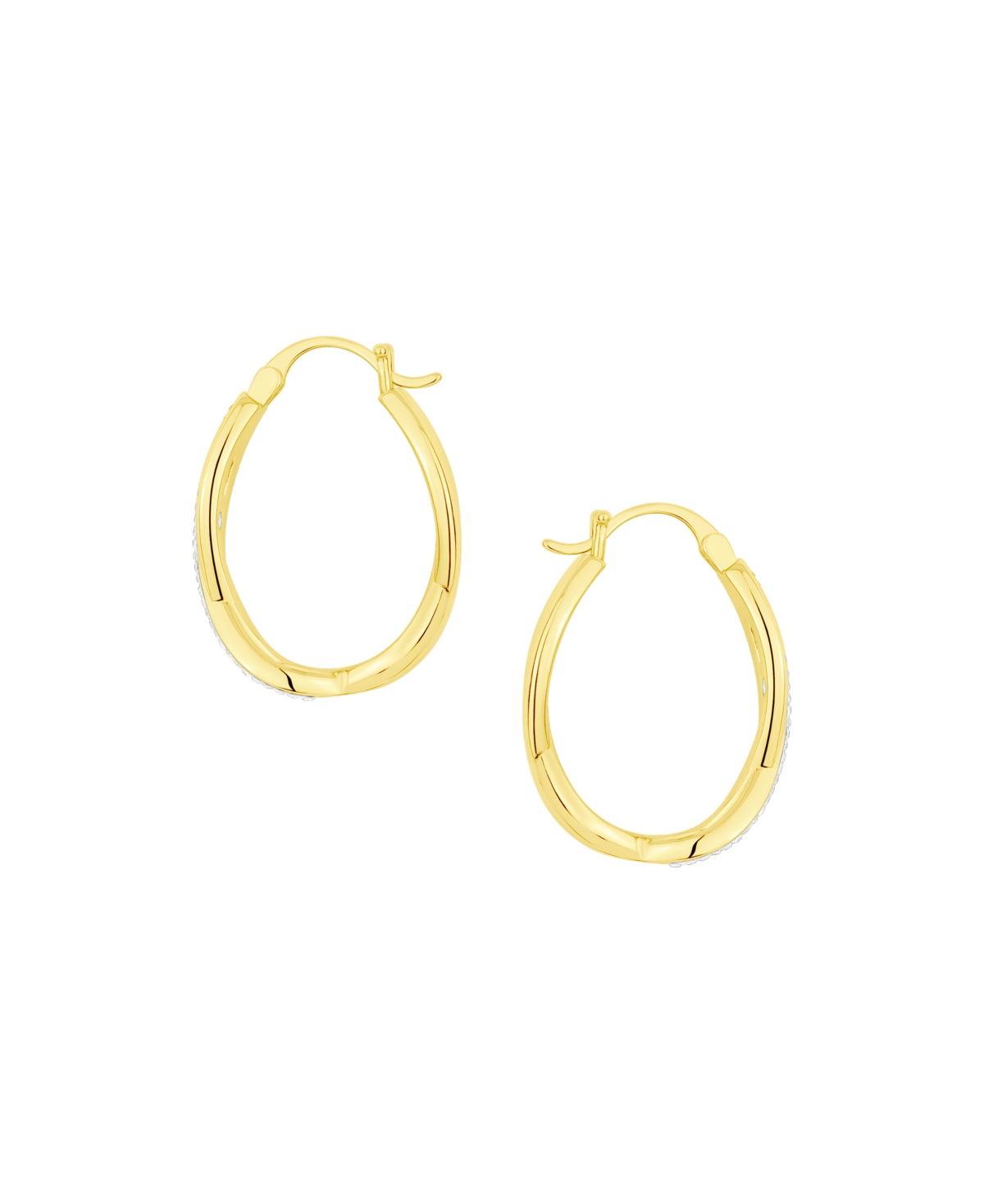 And Now This Crystal Infinity Hoop Earrings In Gold