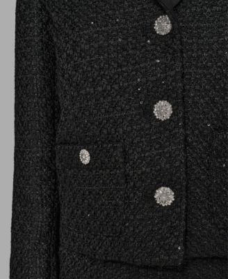 Women's Novelty Cropped Button Front Jacket