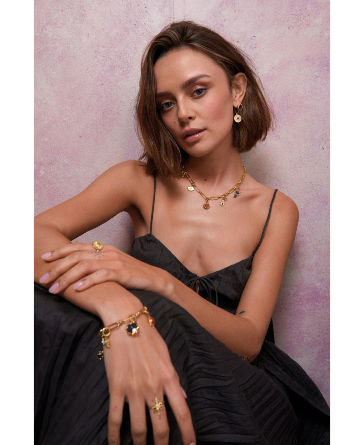 Ottoman Hands Essential Charm Link Chain Bracelet