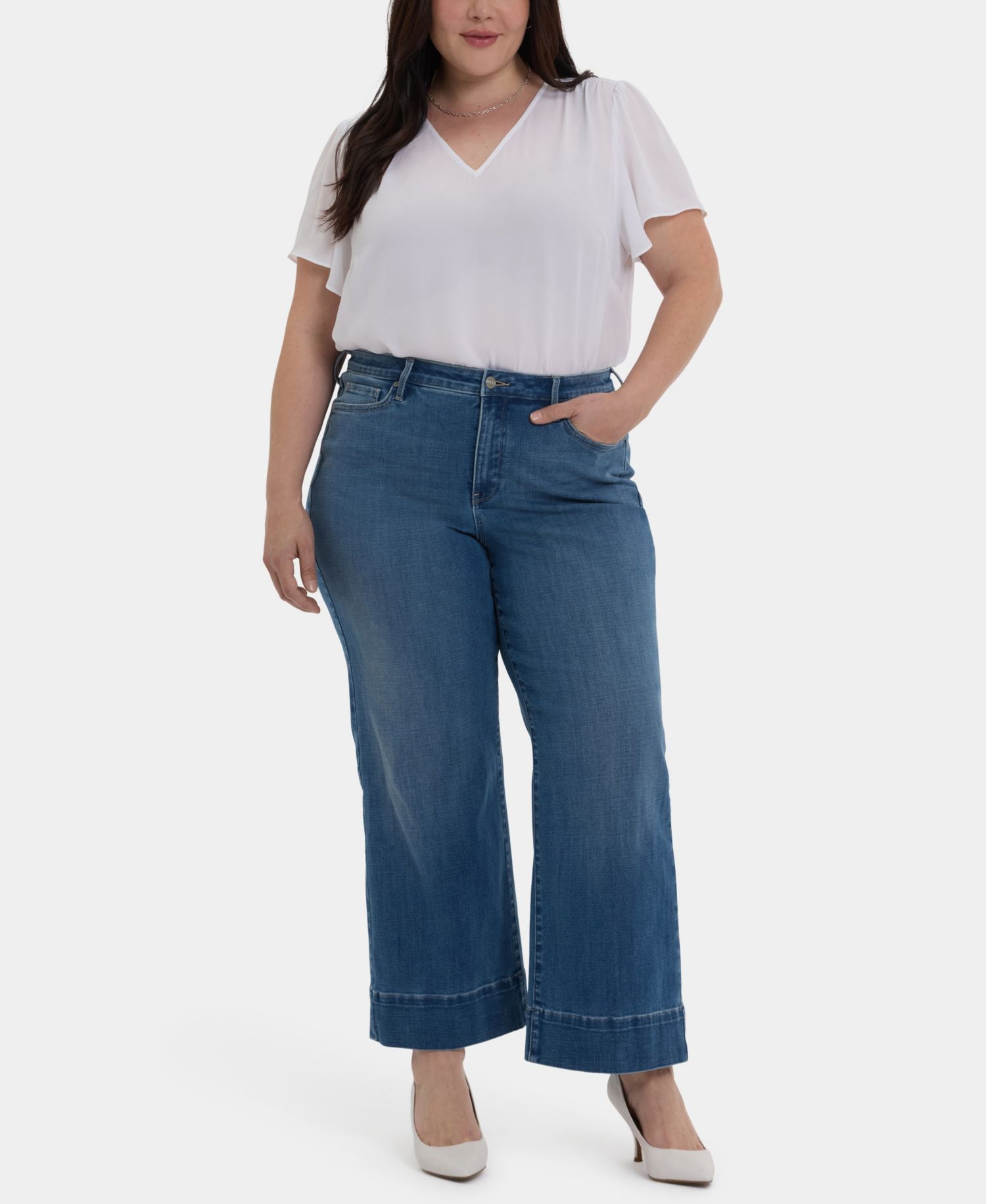Plus Size Teresa Wide Leg Ankle Jeans