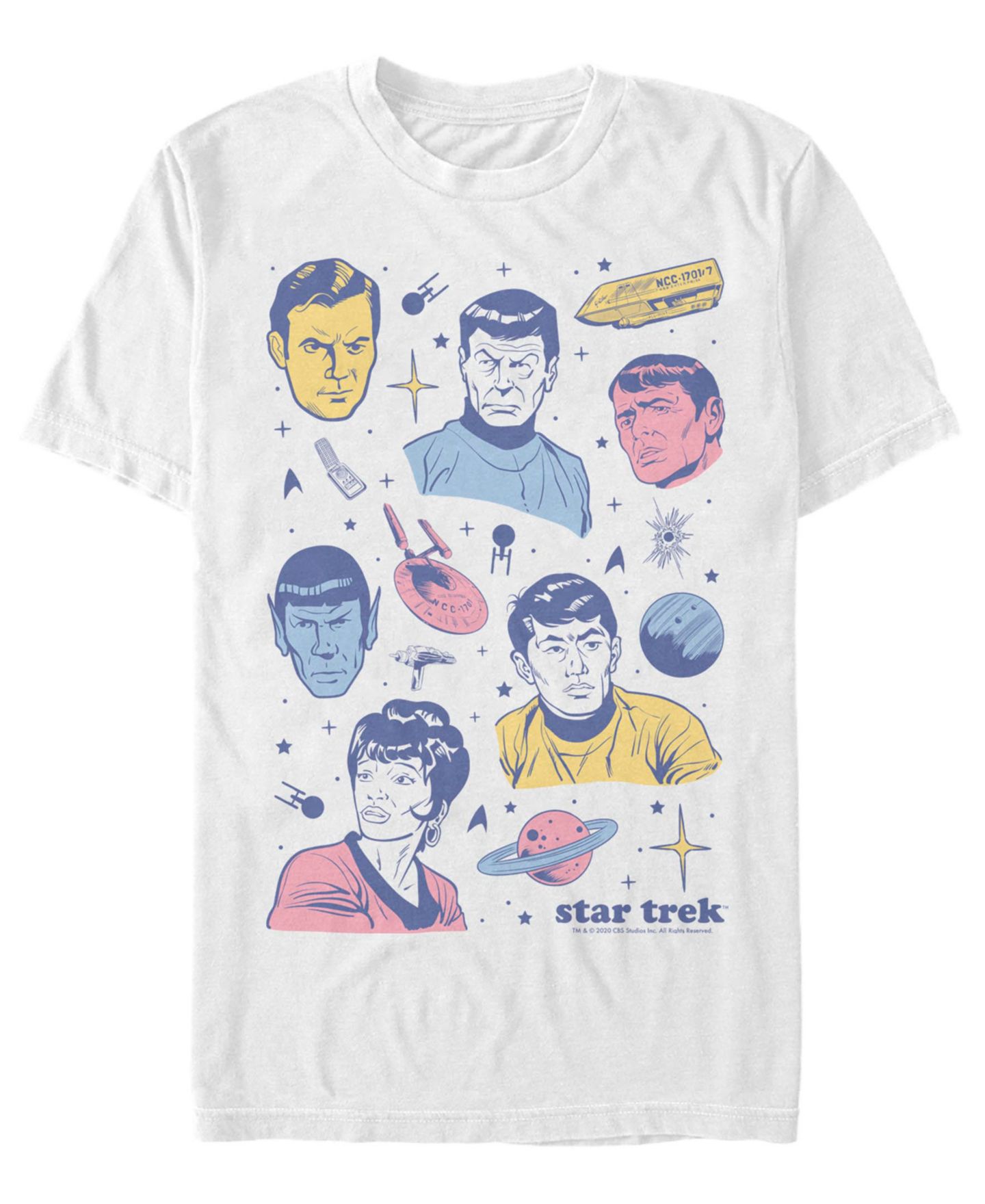 Мужская футболка Fifth Sun Star Trek the Original Series Crewneck, цвет: Белый — фото 1