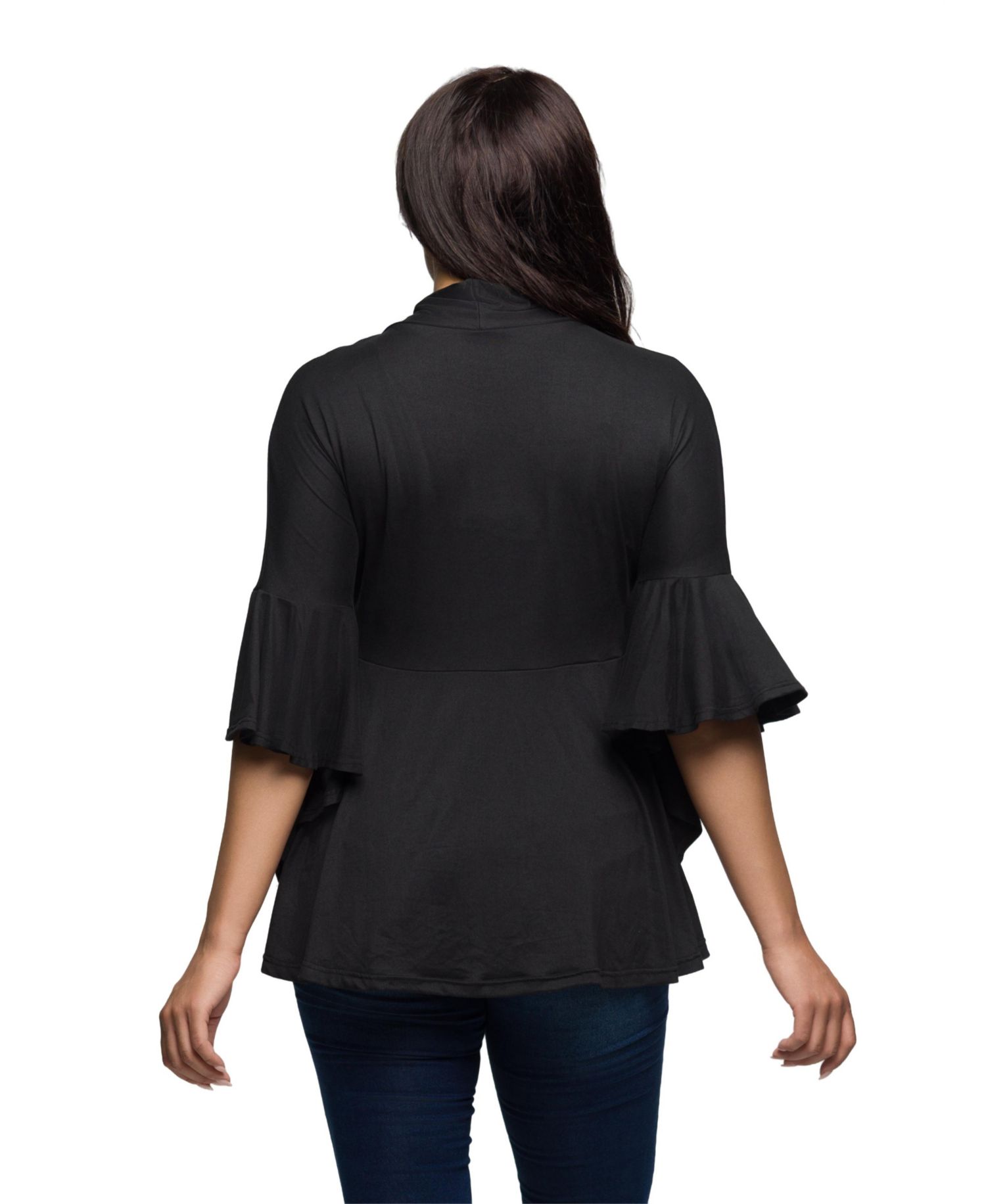 Women's Tie Front Bell Sleeve Top