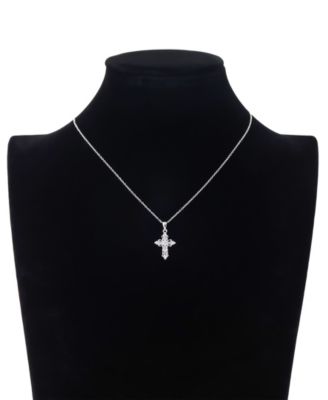 Cubic Zirconia Cross Pendant Necklace