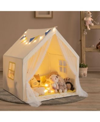 48 x 42 x 50 Inch Large Play Tent with Washable Cotton Mat Holiday Birthday Gift for Kids