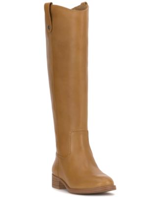 Inc International Concepts Fawne Riding Leather Boots Created For Macys Regular Wide Calf Extra Wide Calf In Black
