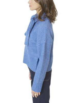 Women's Rayna Scarf Neck Waffle Stitch Sweater