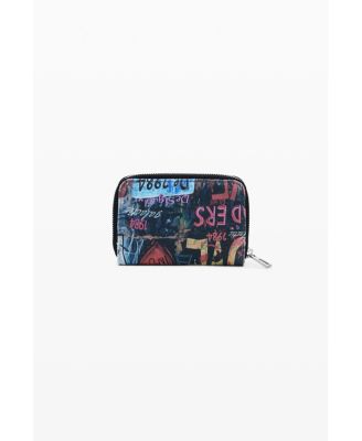 Women's Small graffiti cat wallet