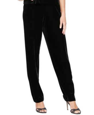 Petite Velvet Slim Pants