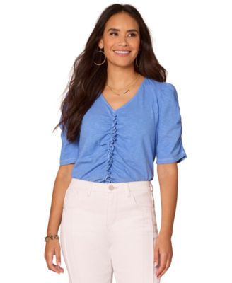 Democracy - Women's Petite V-Neck Top