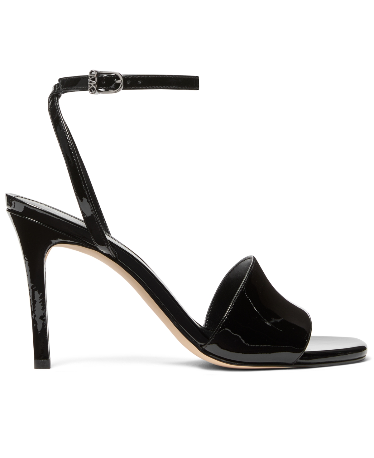 Michael Kors Elyse Patent Leather Sandal In Black