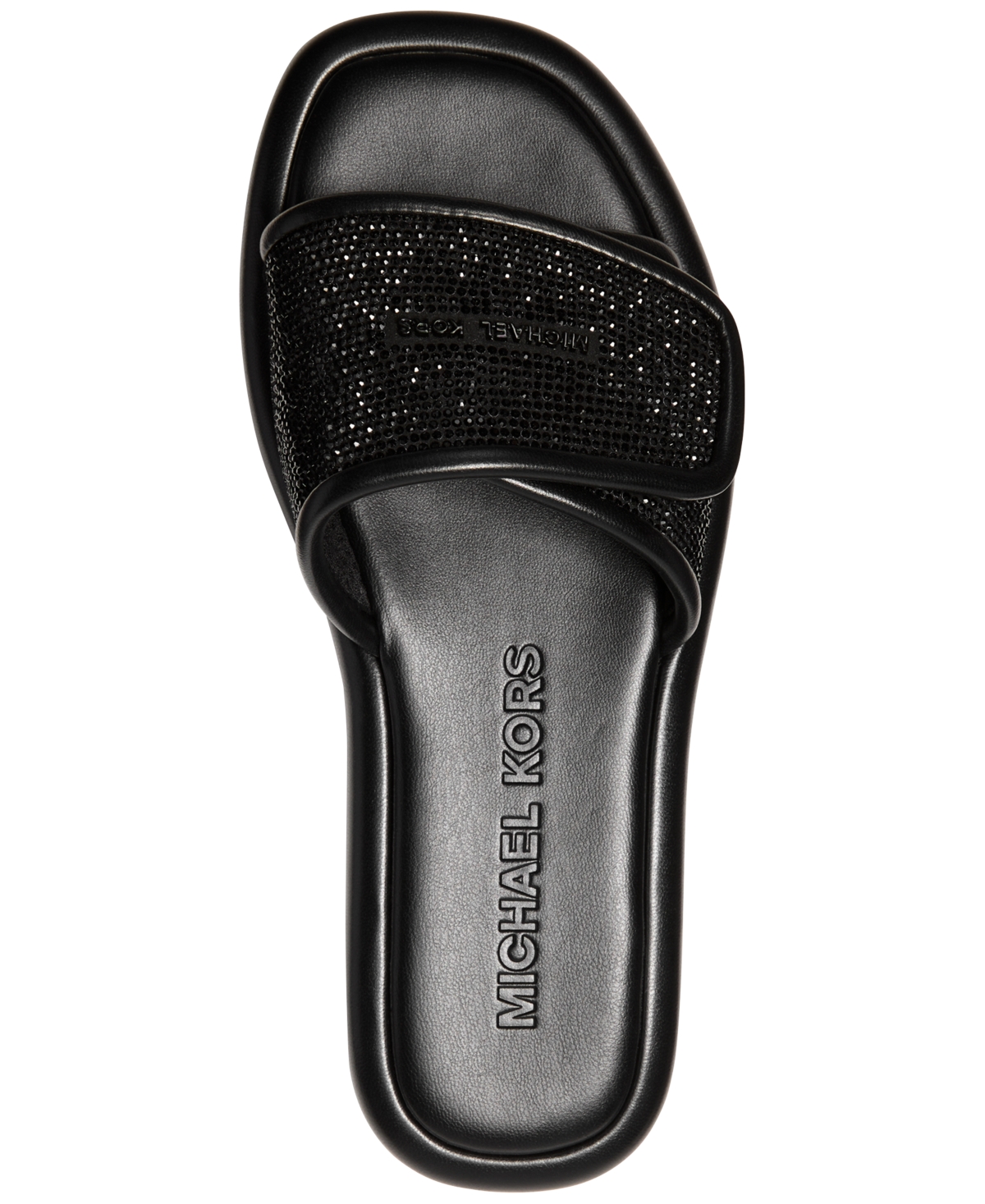 Michael Kors Suki Embellished Slide Sandal In Black